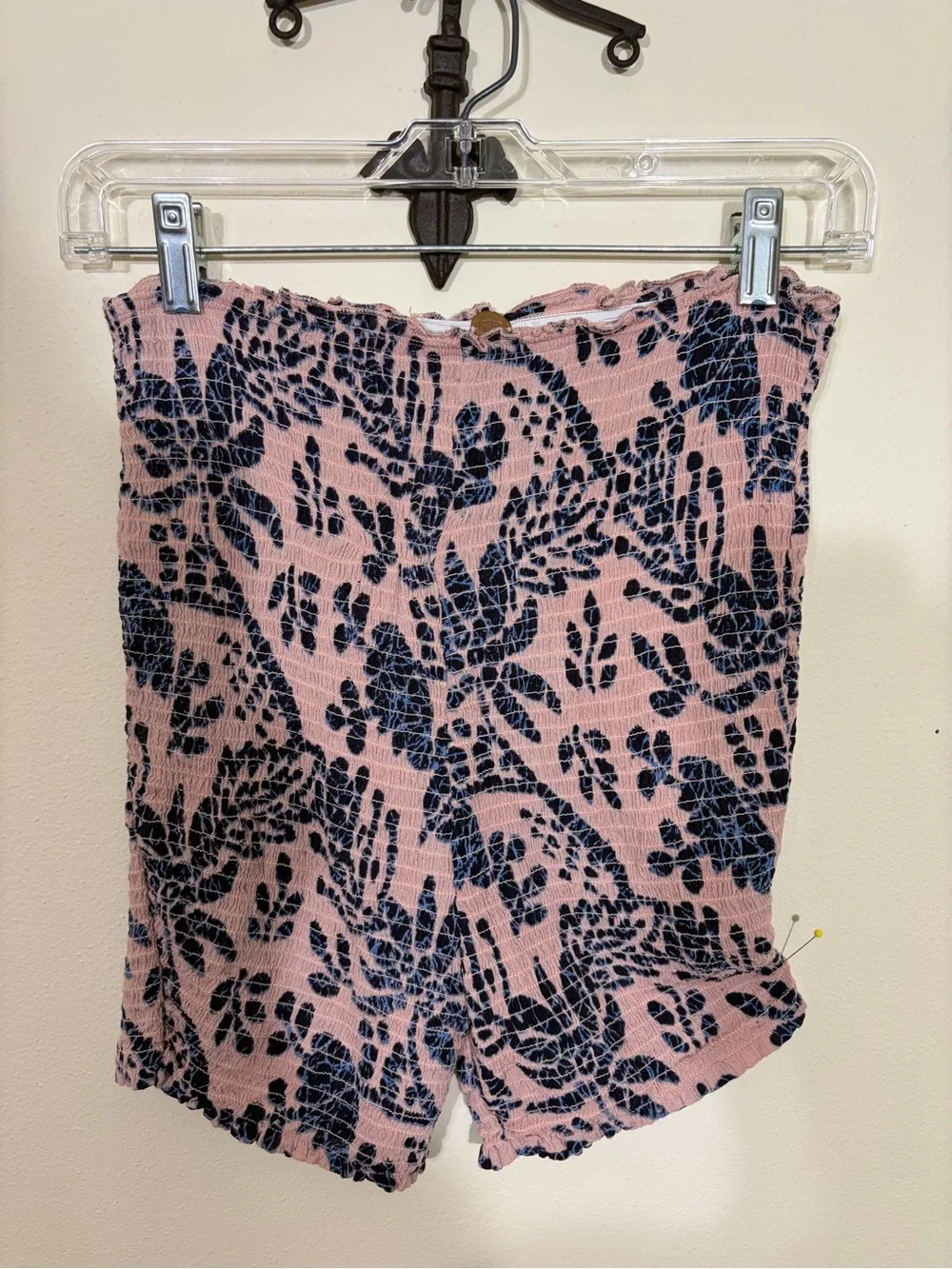 Free People High-Waist Maia Smocked Print Short